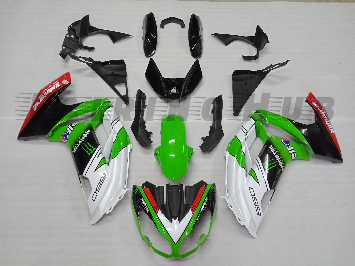 GREEN FAIRING KIT FOR KAWASAKI NINJA 650 2012-2016