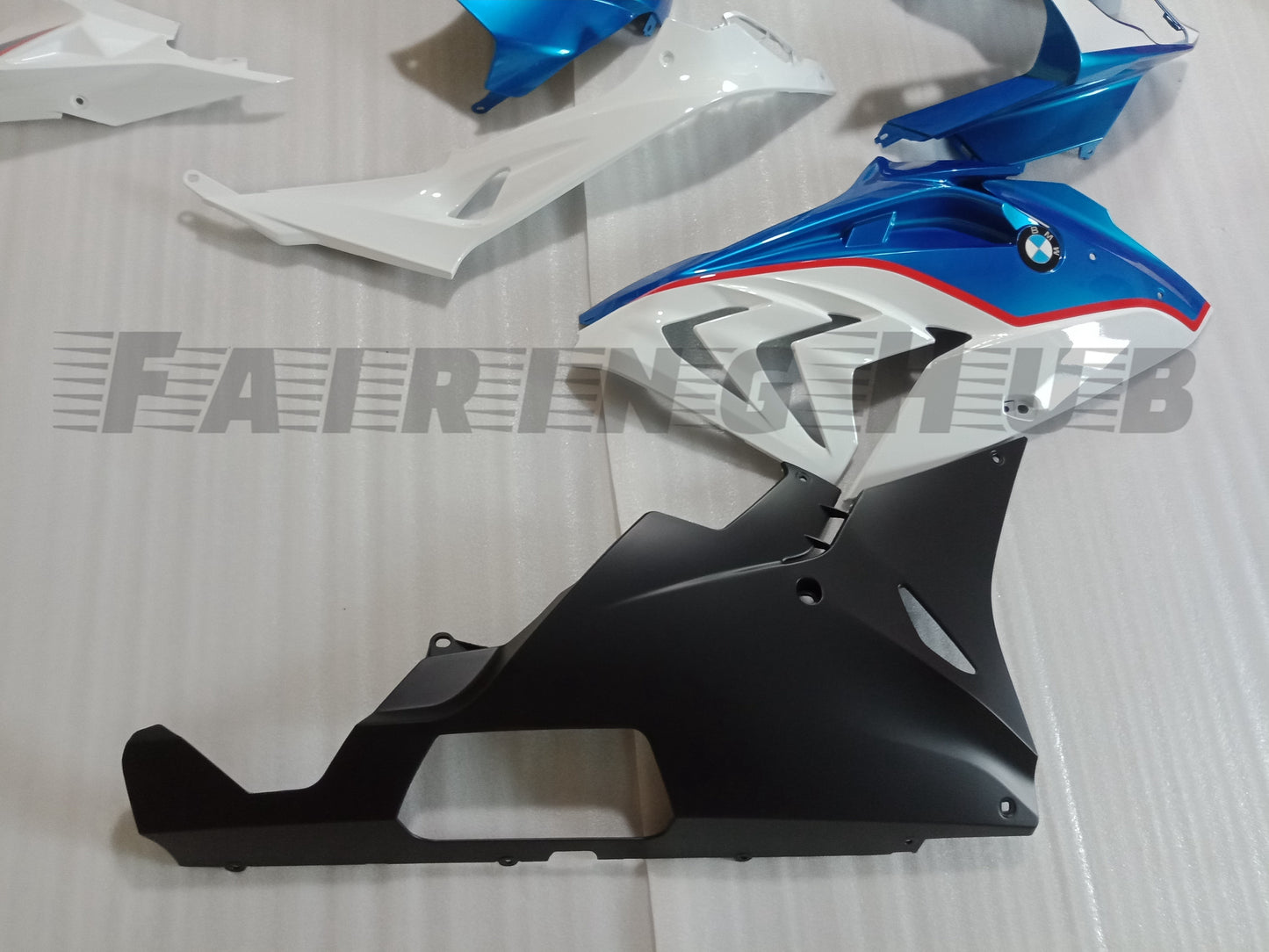 WHITE BLUE FAIRING KIT FOR BMW S1000RR 2015-2018