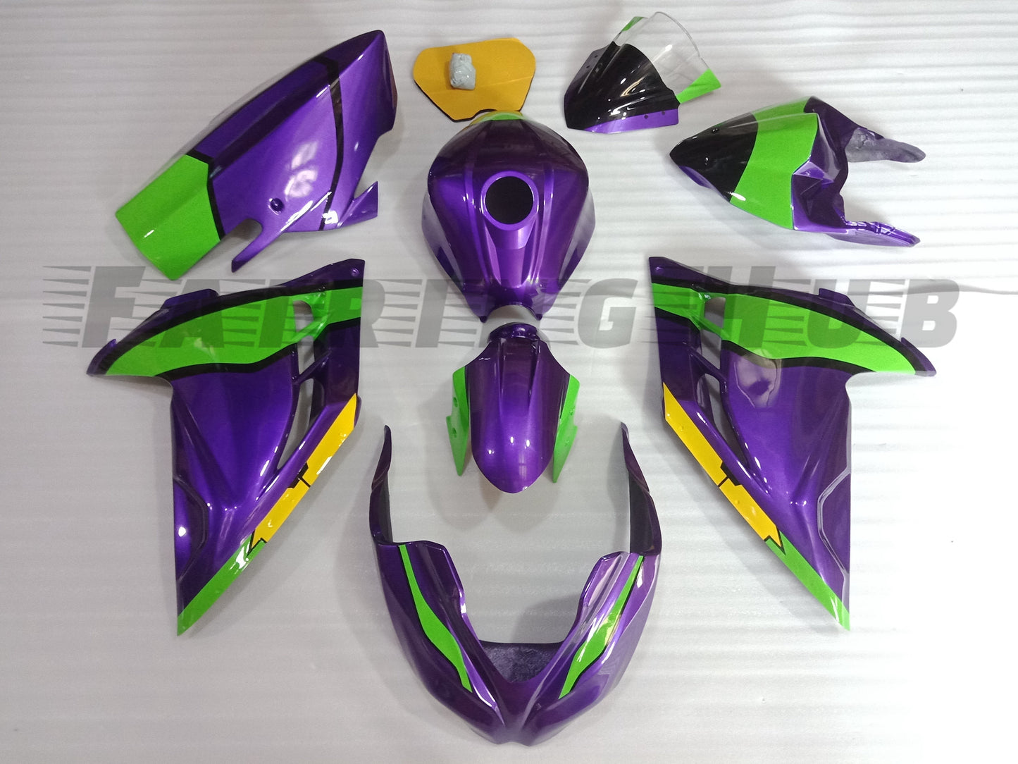 PURPLE FIBERGLASS RACE FAIRING KIT FOR KAWASAKI NINJA 300