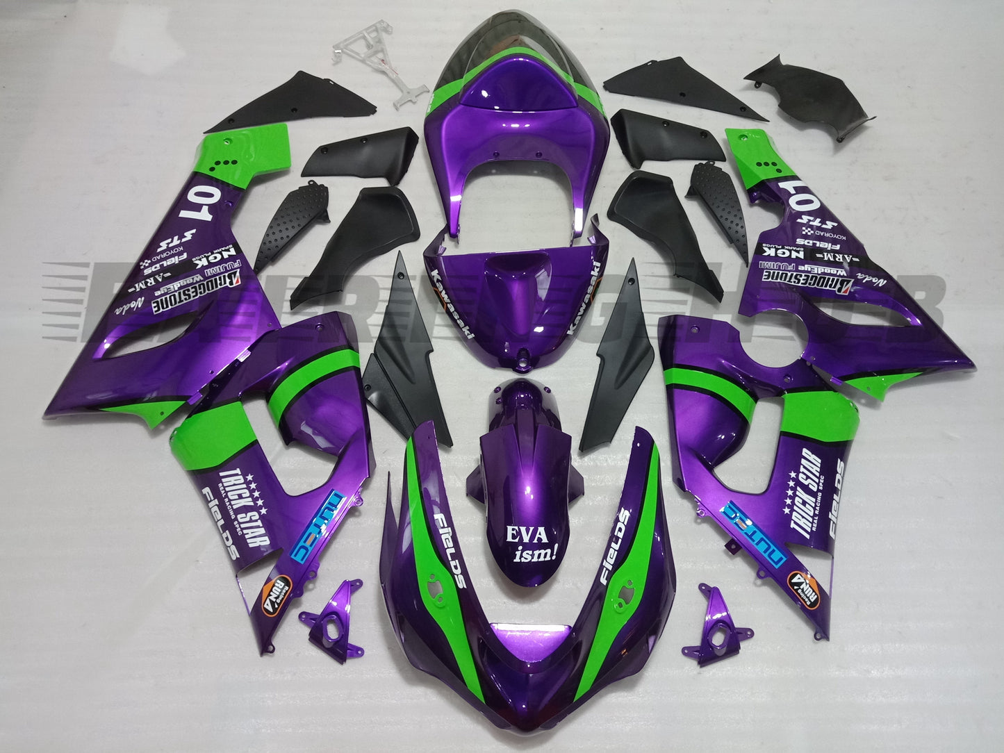 PURPLE FAIRING KIT FOR KAWASAKI ZX-6R 2005-2006
