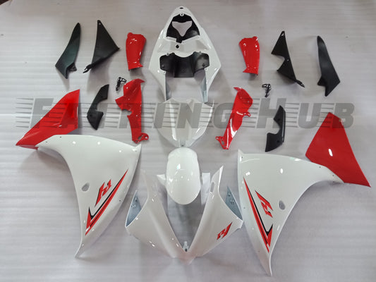 RED WHITE FAIRING KIT FOR YAMAHA R1 2013-2014