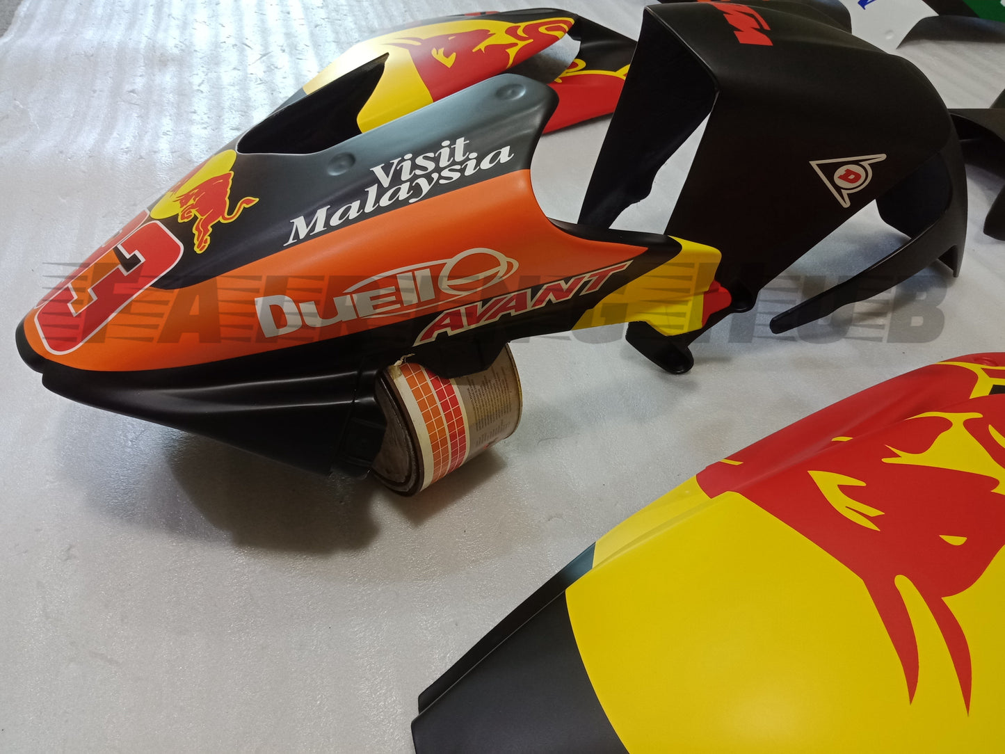 REDBULL DESIGN FIBERGLASS RACE FAIRING KIT FOR KTM RC390