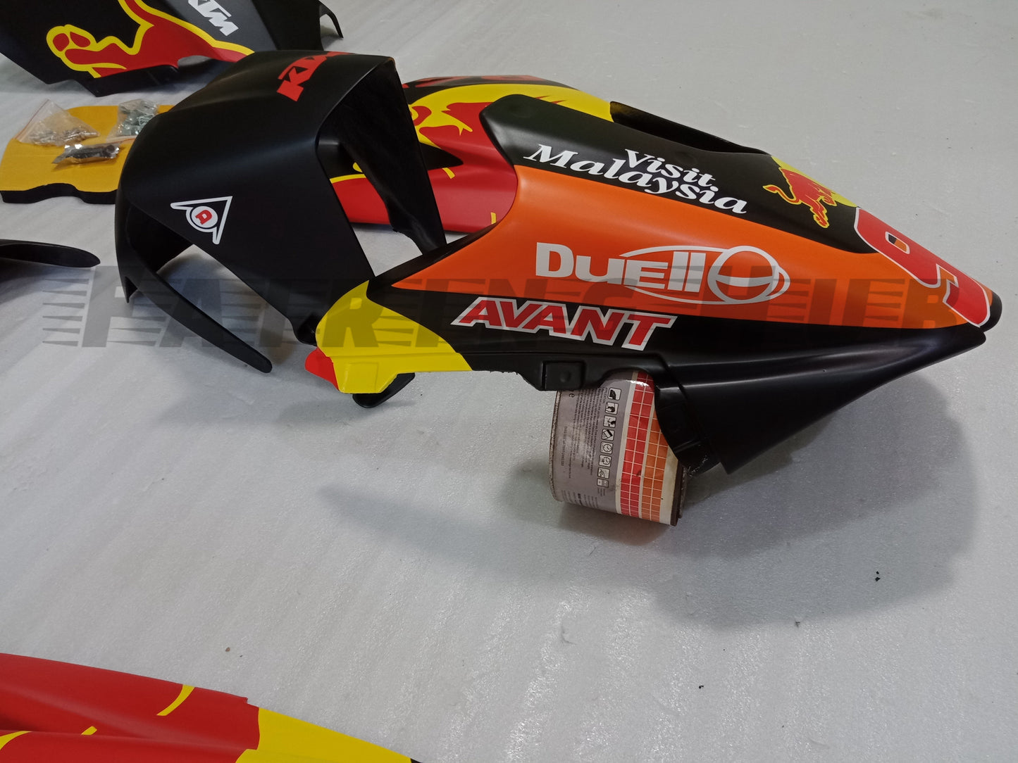 REDBULL DESIGN FIBERGLASS RACE FAIRING KIT FOR KTM RC390