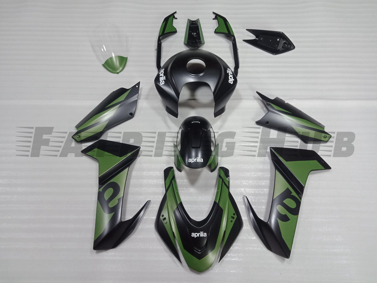 Aprilia RS 660 Black Army Green Fairing Kit