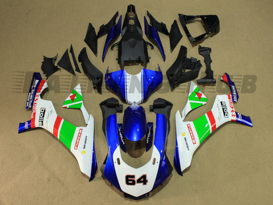 WHITE FAIRING KIT FOR YAMAHA R1 2015-2019