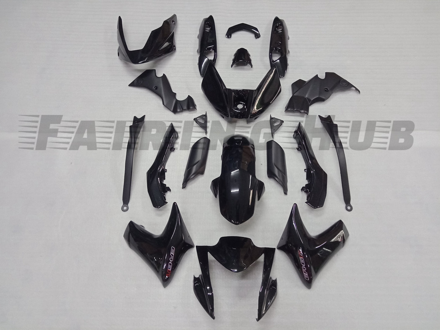 BLACK FAIRING KIT FOR KAWASAKI ER6N 2010-2015