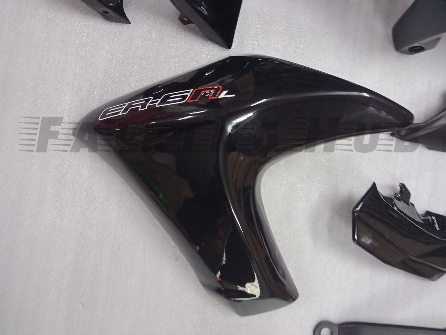 BLACK FAIRING KIT FOR KAWASAKI ER6N 2010-2015