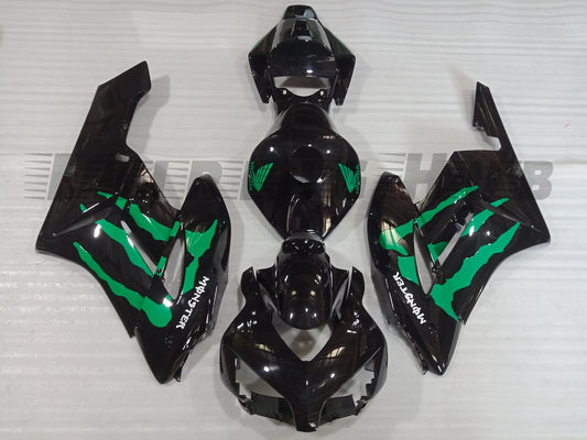 BLACK GREEN FAIRING KIT FOR HONDA CBR600RR F5 2005-2006