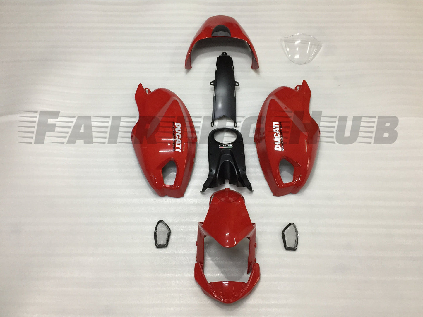 ALL RED FAIRING KIT FOR DUCATI MONSTER 696 796 1100