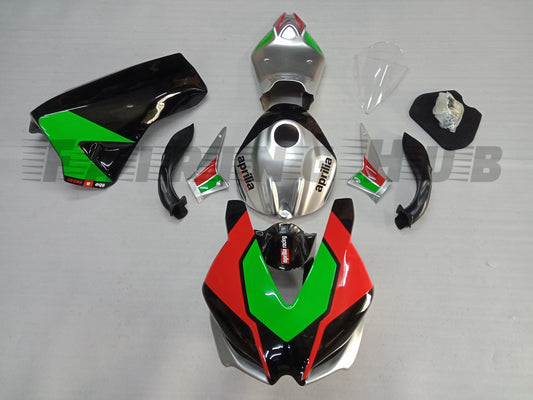 Green red fiberglass Aprilia RSV4 Race Fairing Kit 2