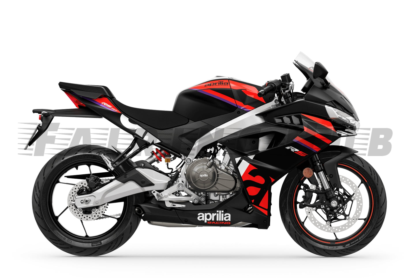 Aprilia RS 457 Black Red Fairing Kit